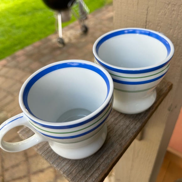Starbucks mugs set of 2 blue stripe 12oz - Picture 3 of 4